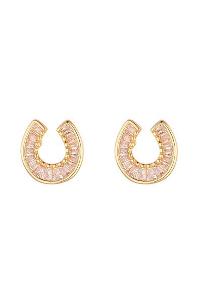 Carraig Donn Gold Horseshoe Earrings