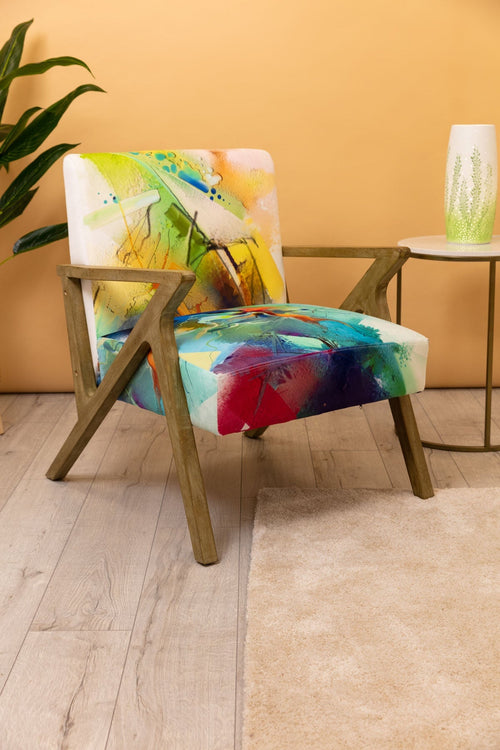 Graphic Upholstered Accent Chair