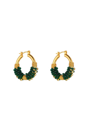 Carraig Donn Green Cluster Hoops