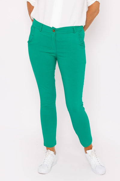 Carraig Donn Green Frill Detail Bengaline Trousers