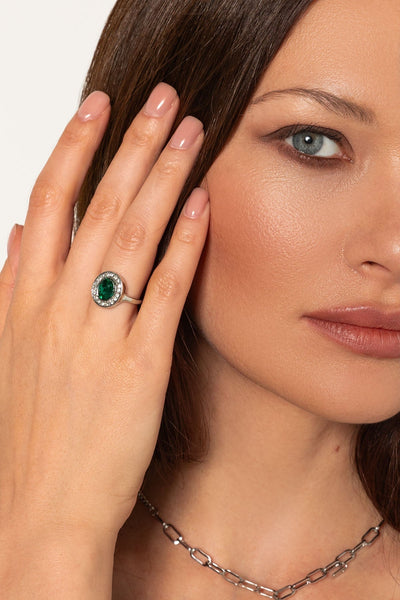 Carraig Donn Green Ring in Size 7