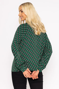 Carraig Donn Heritage Print Blouse in Green