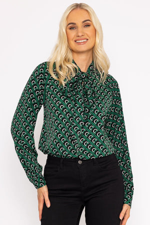 Heritage Print Blouse in Green