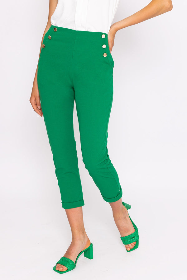 Carraig Donn High Waist Trousers in Green