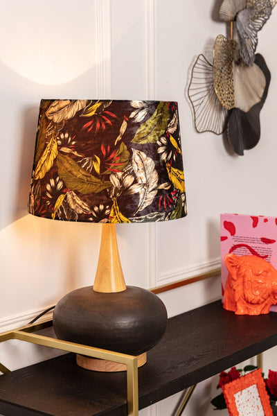 Carraig Donn Hugo Floral and Wood Table Lamp