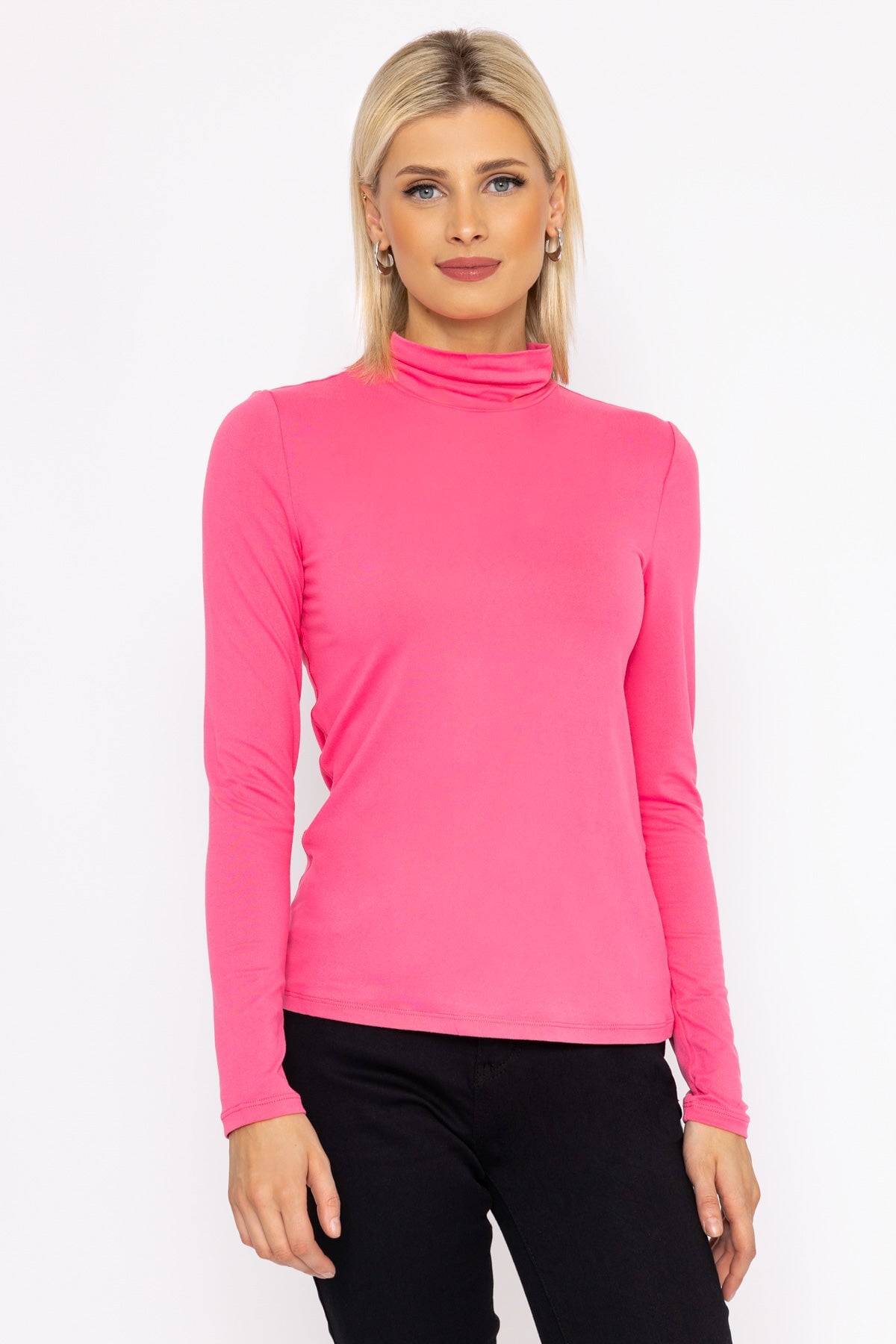Ina High Neck Top in Pink