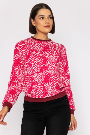 Jacquard Sweatshirt in Pink