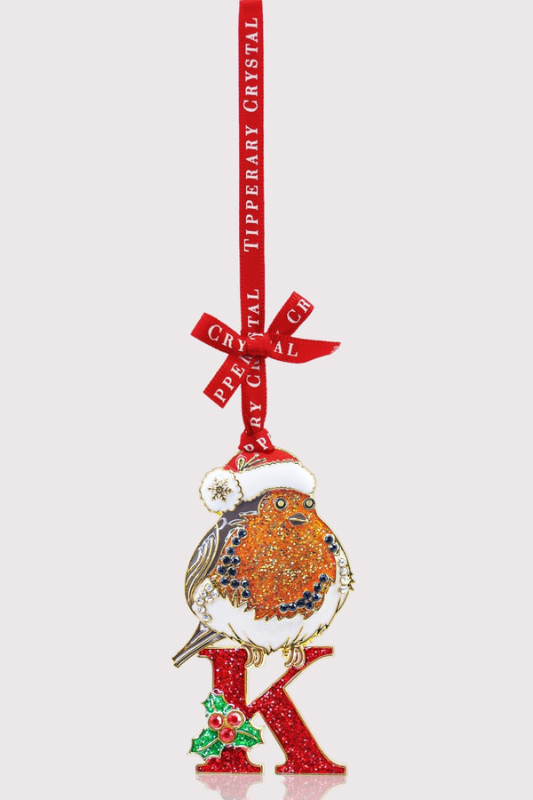 Carraig Donn K Alphabet Robin Christmas Tree Decoration