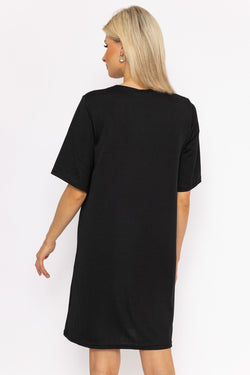 Carraig Donn Kanva Oversized Tee Dress in Black