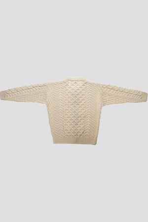 Carraig Donn Kids Aran Cardigan in Cream