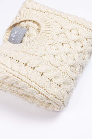 Carraig Donn Kids Aran Jumper in Cream