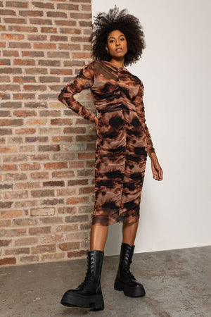 Kimora Skirt in Brown Print