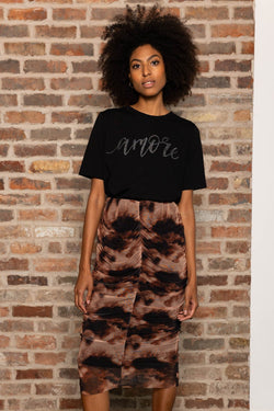 Carraig Donn Kimora Skirt in Brown Print