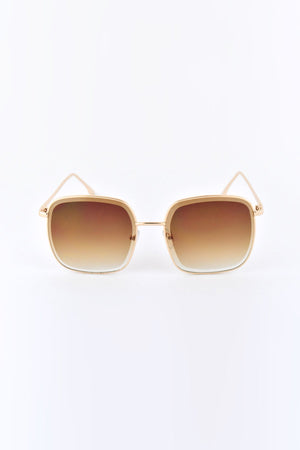 Ladies Sunglasses in Brown with Brown Lens