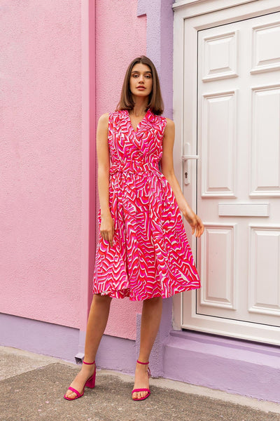 Carraig Donn Leana Dress in Pink Print