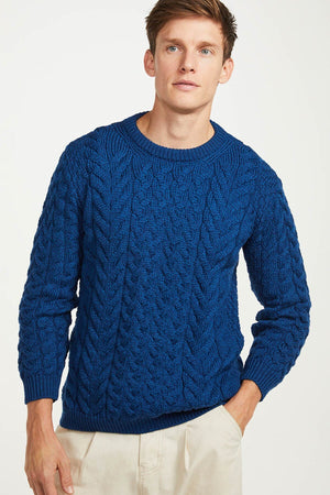 Men's Crew Neck Sweater in Blue