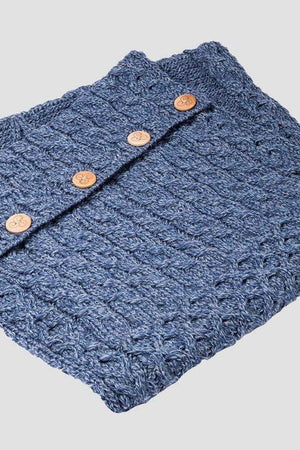 Carraig Donn Merino Wool Throw in Denim