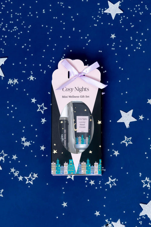 Cosy Nights Lavender Mini Wellness Gift Set - Roll On Essential Oil & Hand Cream