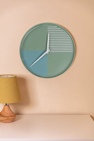 Modern Ceramic Blue Wall Clock