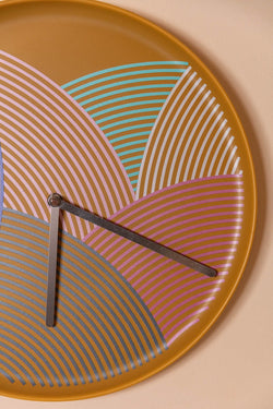 Carraig Donn Modern Ceramic Mustard Wall Clock