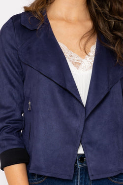 Carraig Donn Navy Suede Cover Up Jacket