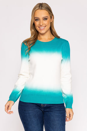 Ombre Crew Neck in Green