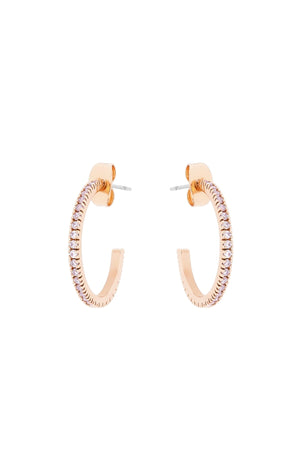 Open Hoop Earrings in Rose Gold