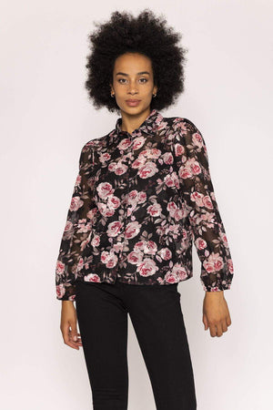 Organza Floral Blouse in Print