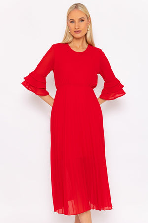 Orla Midi Dress in Red