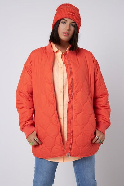 Carraig Donn Oversized Fit Quilted Jacket in Red