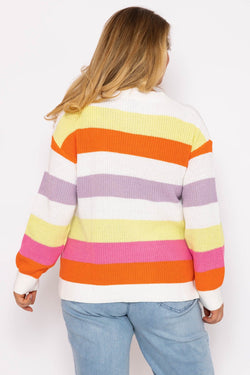 Carraig Donn Oversized Striped Knit Sweater in Multi