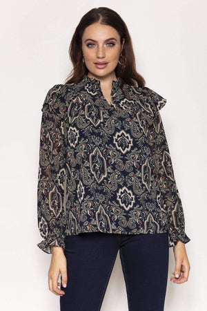 Paisley Blouse in Navy