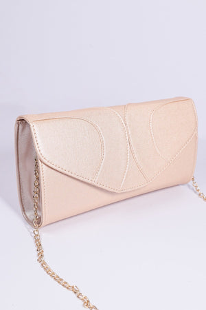 Panel Detail Clutch in Gold