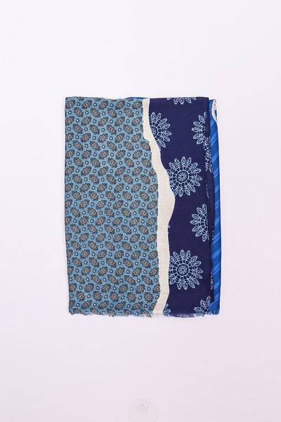 Carraig Donn Patterned Scarf in Blue