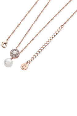 Carraig Donn Pave Circle With Drop Pearl Pendant