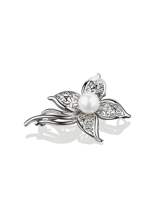 Pearl Floral Brooch