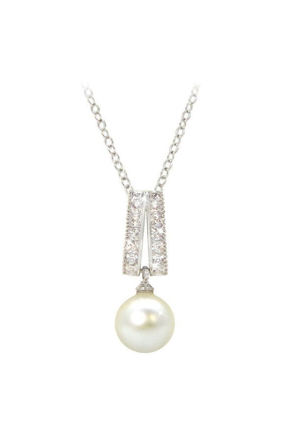 Carraig Donn Pearl Pendant with Stones in Silver