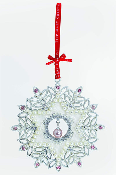 Carraig Donn Pearl Snowflake Christmas Decoration