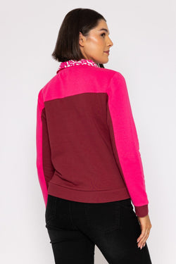 Carraig Donn Pink 1/4 Zip Pocket Sweatshirt