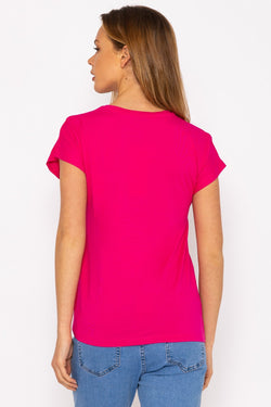 Carraig Donn Pink Side Ruched Detail Top