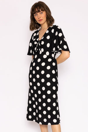 Carraig Donn Polka Dot Dress in Black