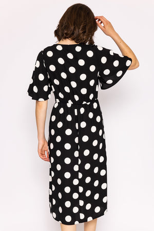 Carraig Donn Polka Dot Dress in Black