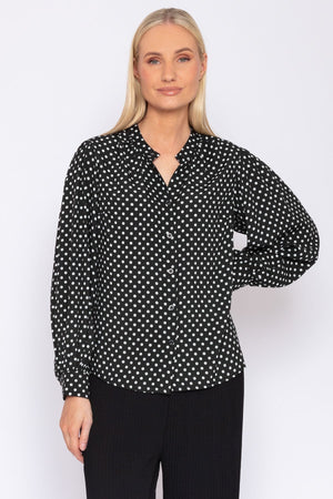Polka Dot Shirt in Black