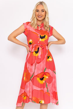 Carraig Donn Poppy Floral Printed Midi Dress