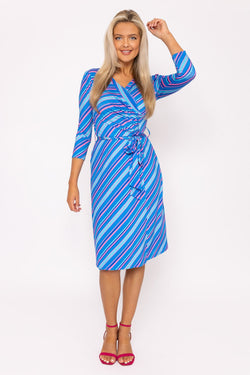 Carraig Donn Printed Blue Jersey Dress