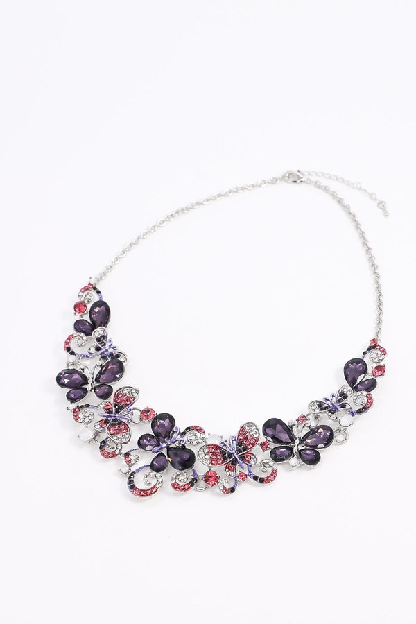 Carraig Donn Purple Diamante Necklace