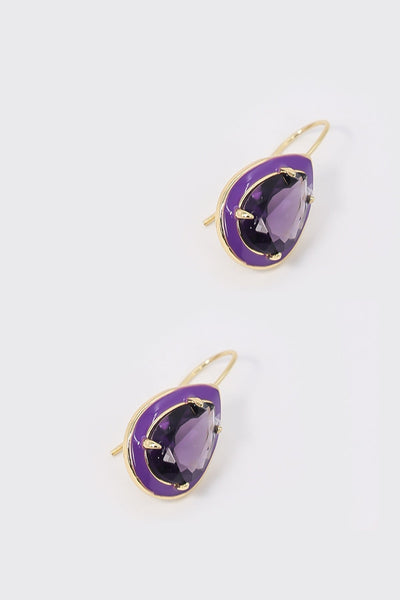 Carraig Donn Purple Teardrop Earrings