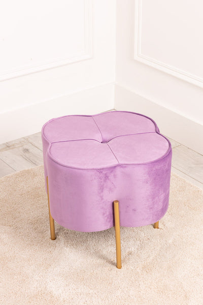 Carraig Donn Purple Velvet Upholstered Stool