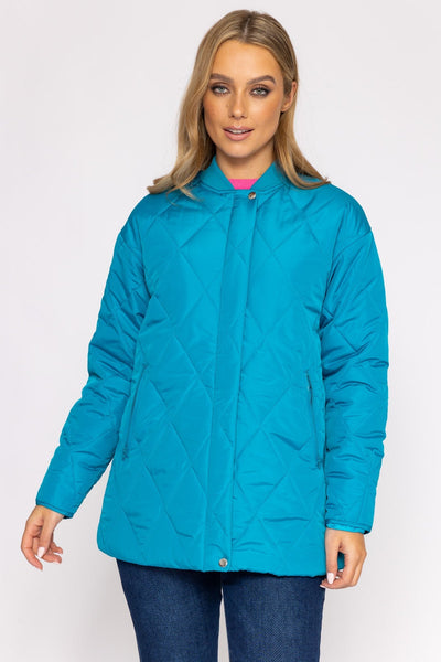 Carraig Donn Quilted Chuck on Jacket in Teal