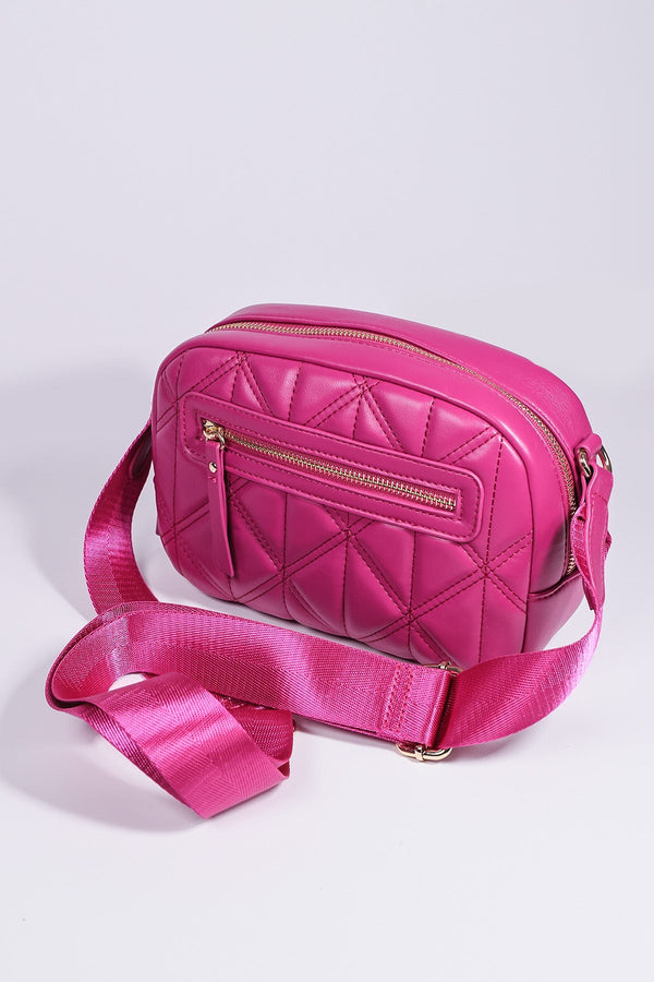 Carraig Donn Quilted Crossbody Bag in Magenta